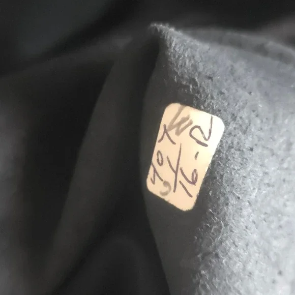 Bettina Vintage Black Genuine Leather Midi Skirt Elastic Waist Womens M US 8